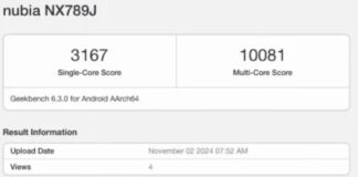 رد مجیک 10 پرو در Geekbench